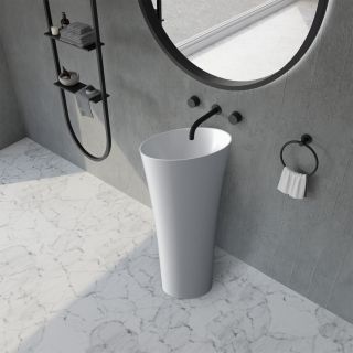 Напольная раковина ABBER Stein AS2509-H 50см белый матовый